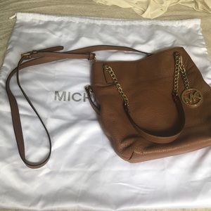 Brown leather MK bag